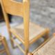 Set de 4 chaises en pin et jonc vintage