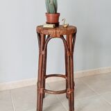 Vintage rattan high stool 60s/70s
