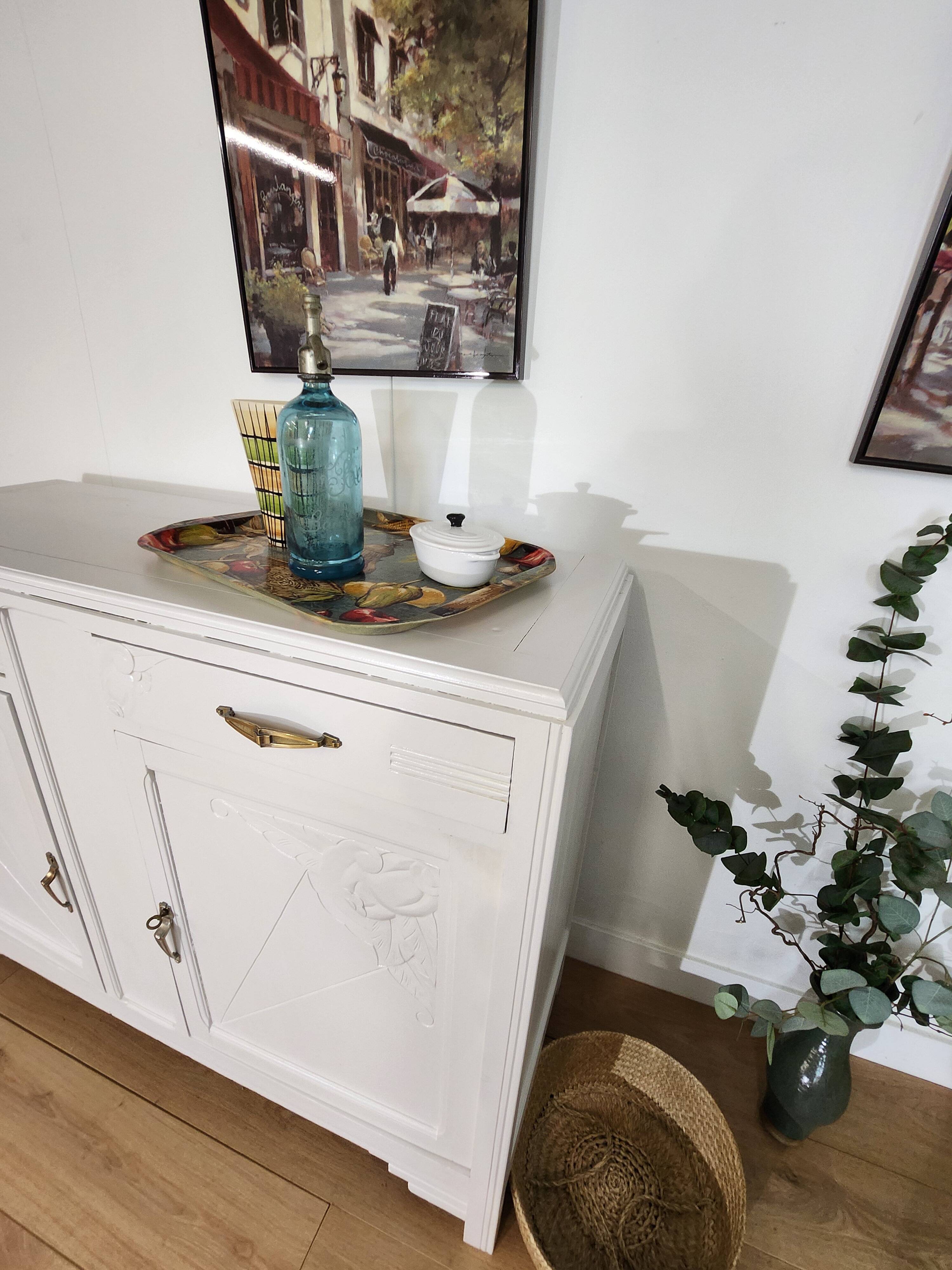 UNIQUE WHITE ART DECO SIDEBOARD