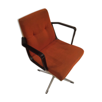 Office chair orange swivel vintage