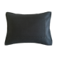 Housse de coussin 60s en piqué de coton bordée de croquet