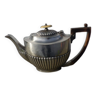 Silver metal teapot