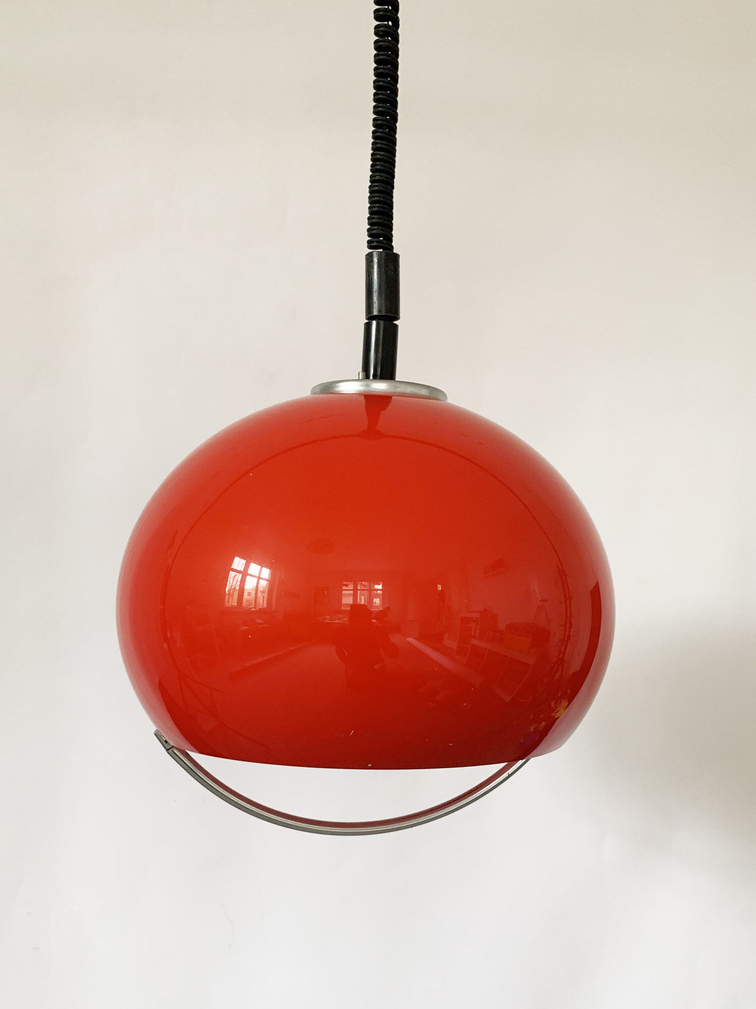 Space age adjustable pendant lamp by Meblo / Guzzini 1970s