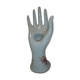 White hand ceramic soliflore with decorations