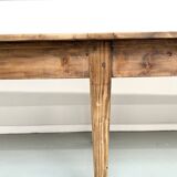 XXL farmhouse table 4 metres in solid pine - 6 legs - 1950s
