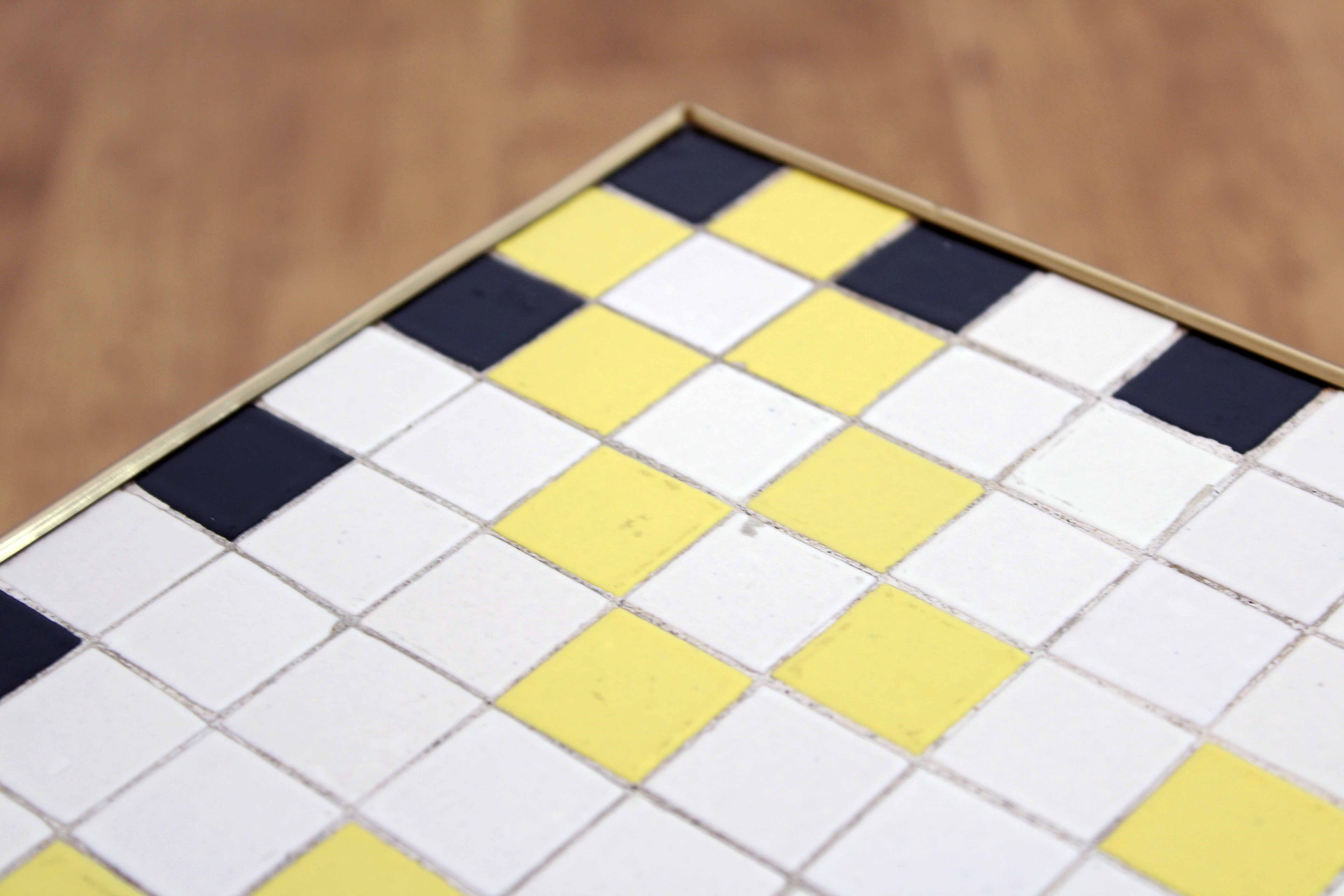 Vintage mosaic pedestal table