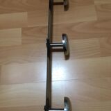 Chromed metal coat rack with 3 hooks, 1970s