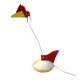 Red and white toucan desk lamp by Brilliant Leuchten Germany, 1980.