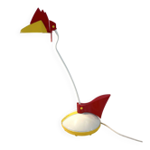 Red and white toucan desk lamp by Brilliant Leuchten Germany, 1980.