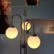Italian lamppost 3 globes opalines 60s