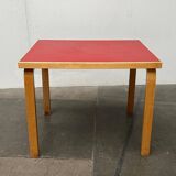 Mid-century red dining table or desk by Alvar Aalto for Artek, 1960s