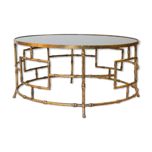 Table basse ronde bambou