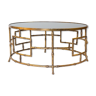Table basse ronde bambou doré