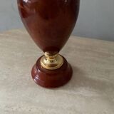 Le Dauphin house lamp in wood and brass from the 70s-80s