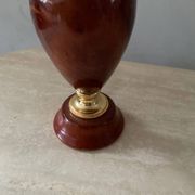 Le Dauphin house lamp in wood and brass from the 70s-80s