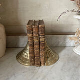 Paire de serre-livres en laiton massif vintage