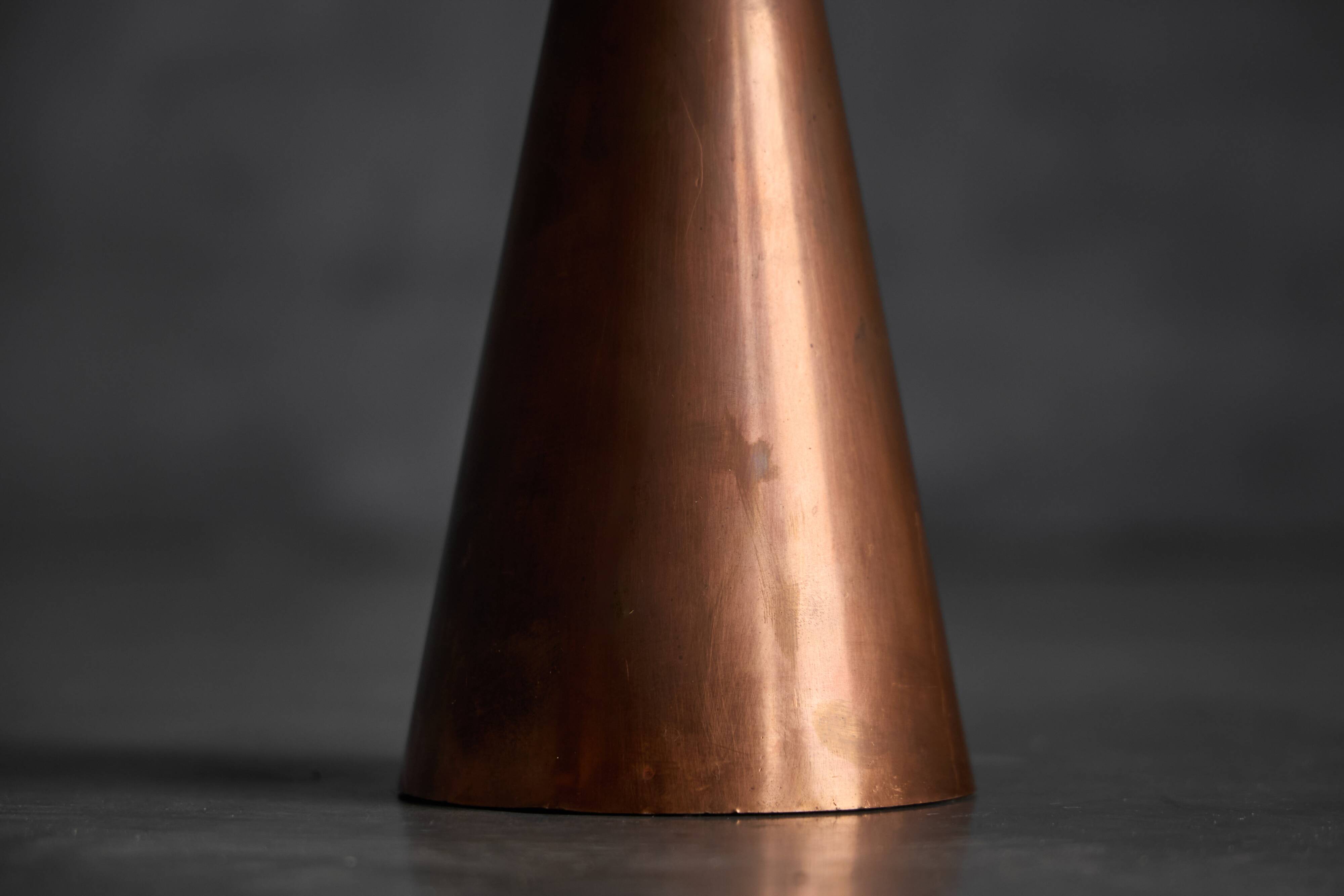 Conical Copper Side Table, France, 1970s