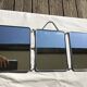 Triplet resaleable triple barber mirror back black varnish 69x27