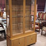 Limed oak display case from the 1940s