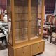 Limed oak display case from the 1940s