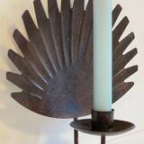 Brown patina wall candle holder