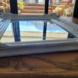 Antique mirror with painted wooden frame