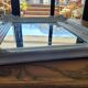 Antique mirror with painted wooden frame