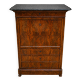 Flamed Mahogany Secretary - Louis-Philippe Period, 19th Century