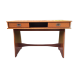 Vintage teak marine desk with 2 drawers.