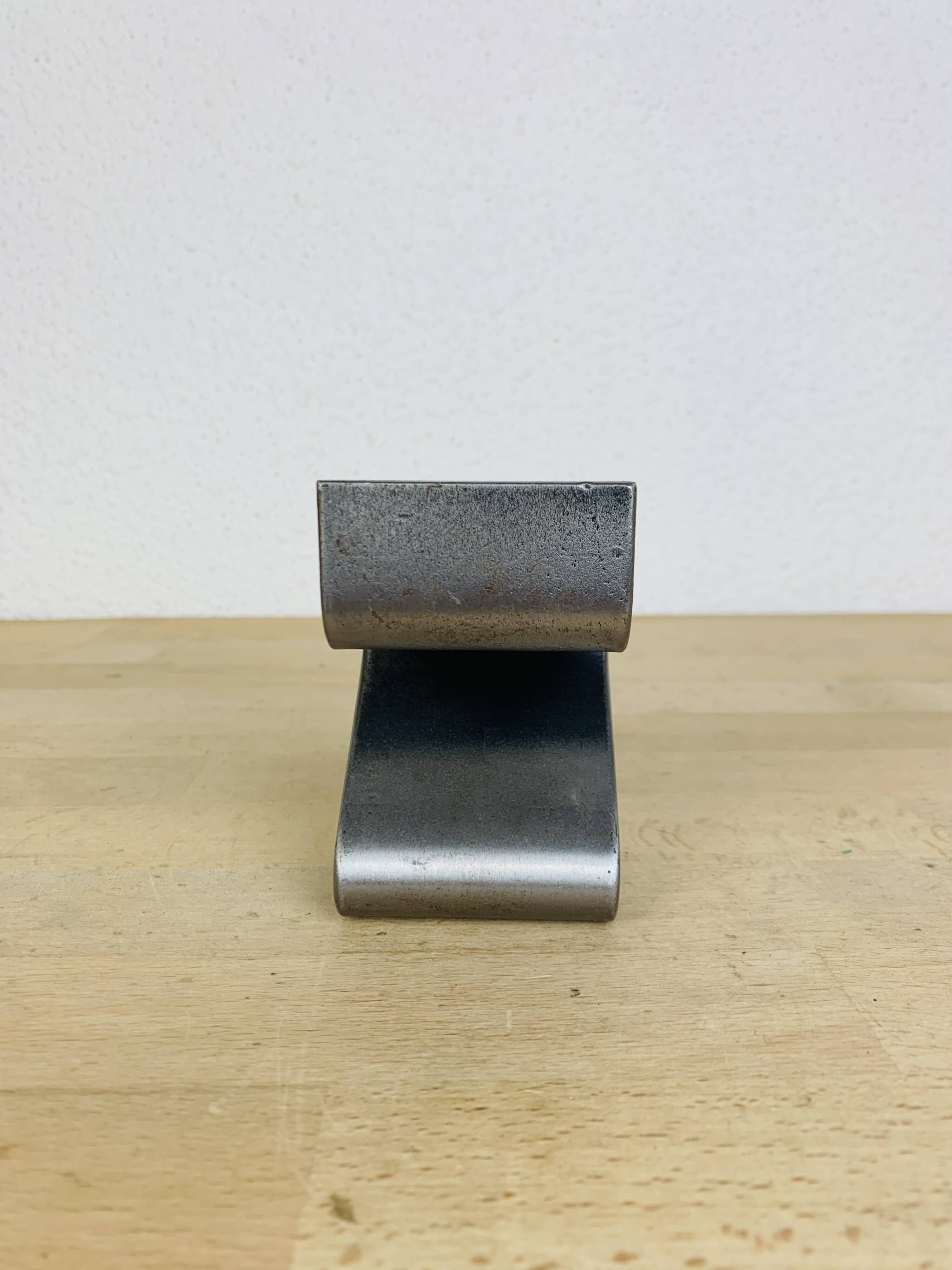 Bougeoir brutaliste fer forgé "Z"