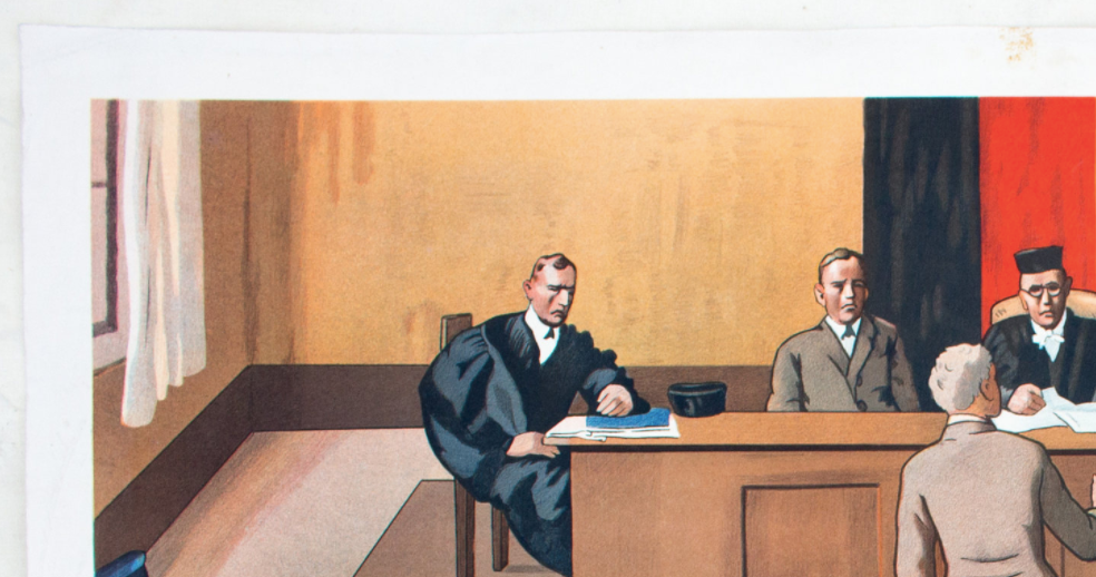 In the Court Educational Poster, Friecke & Co, 1951