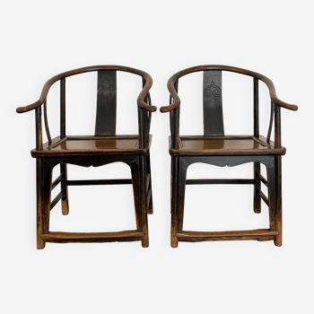 Pair of Chinese armchairs