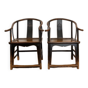 Paire de fauteuils chinois
