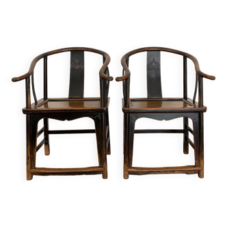 Pair of Chinese armchairs