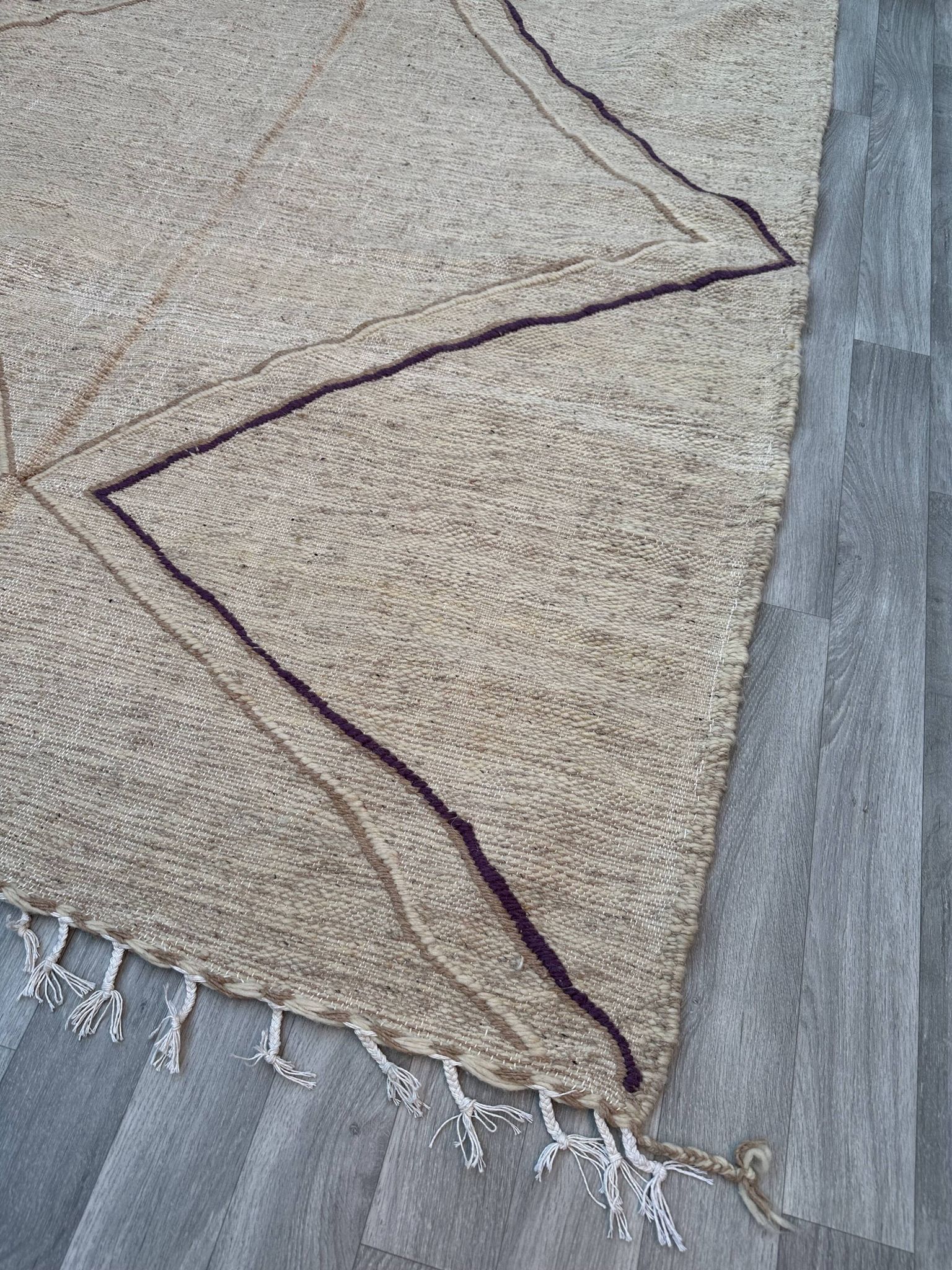 Tapis marocain en laine tissé à la main – Kilim berbère, décoration bohème