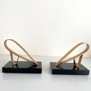 Paire de serre-livres Art Déco - Gold Starry, XXème