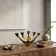 Modernist 5-branch candelabrum in solid brass – Circa 1960/70