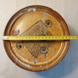 Set of 8 vintage dessert plates in enamelled stoneware signed MALI