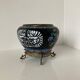 Beautiful planter in copper and polychrome cloisonné enamels Meiji period around 1900
