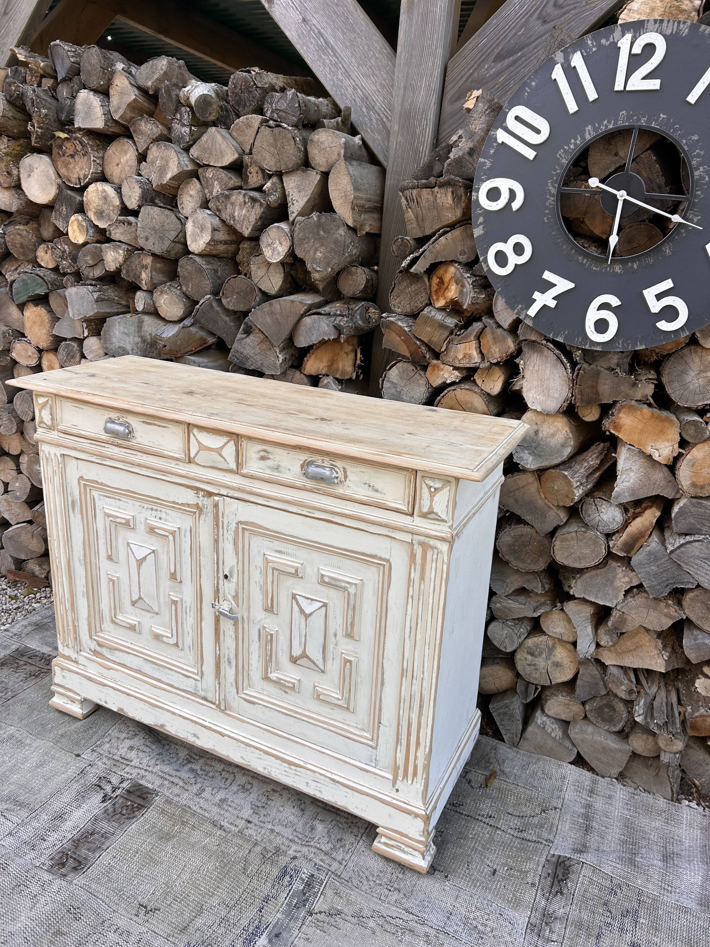 Parisian sideboard / Renovated old wooden storage unit