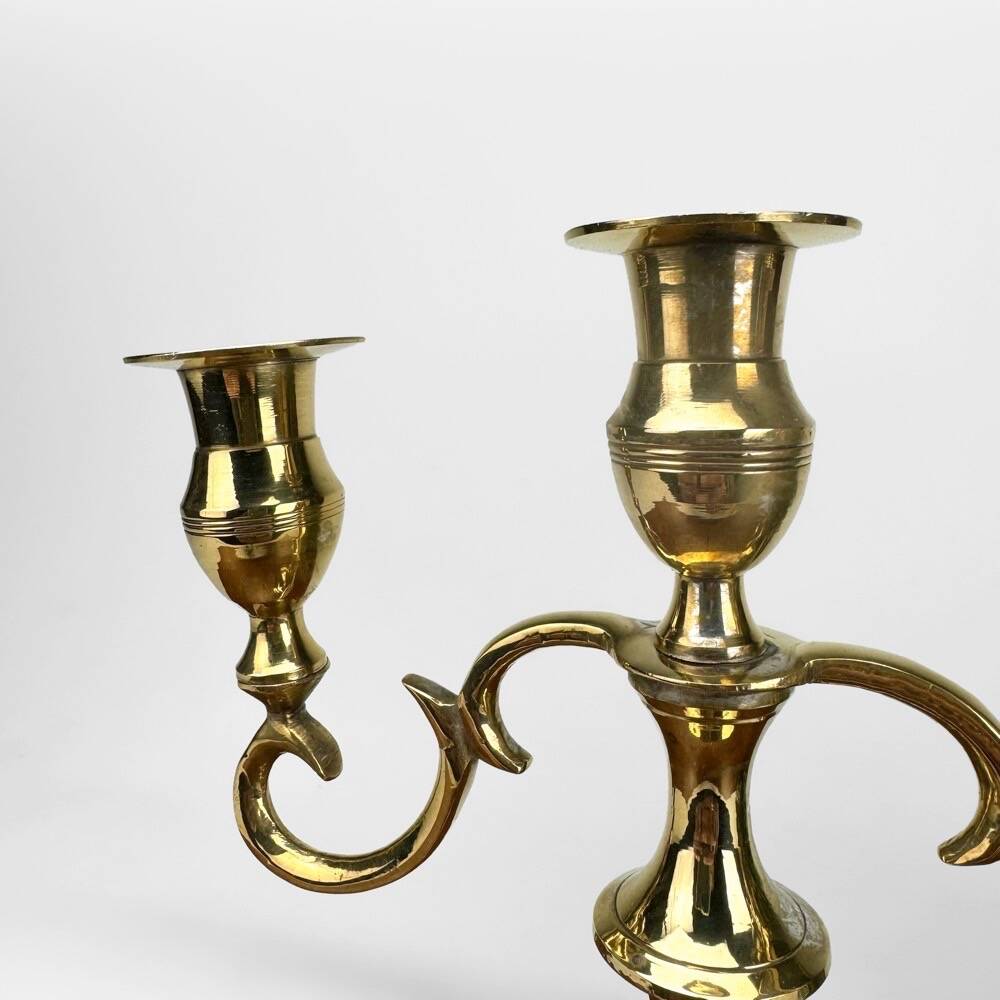 3-light gold metal chandelier