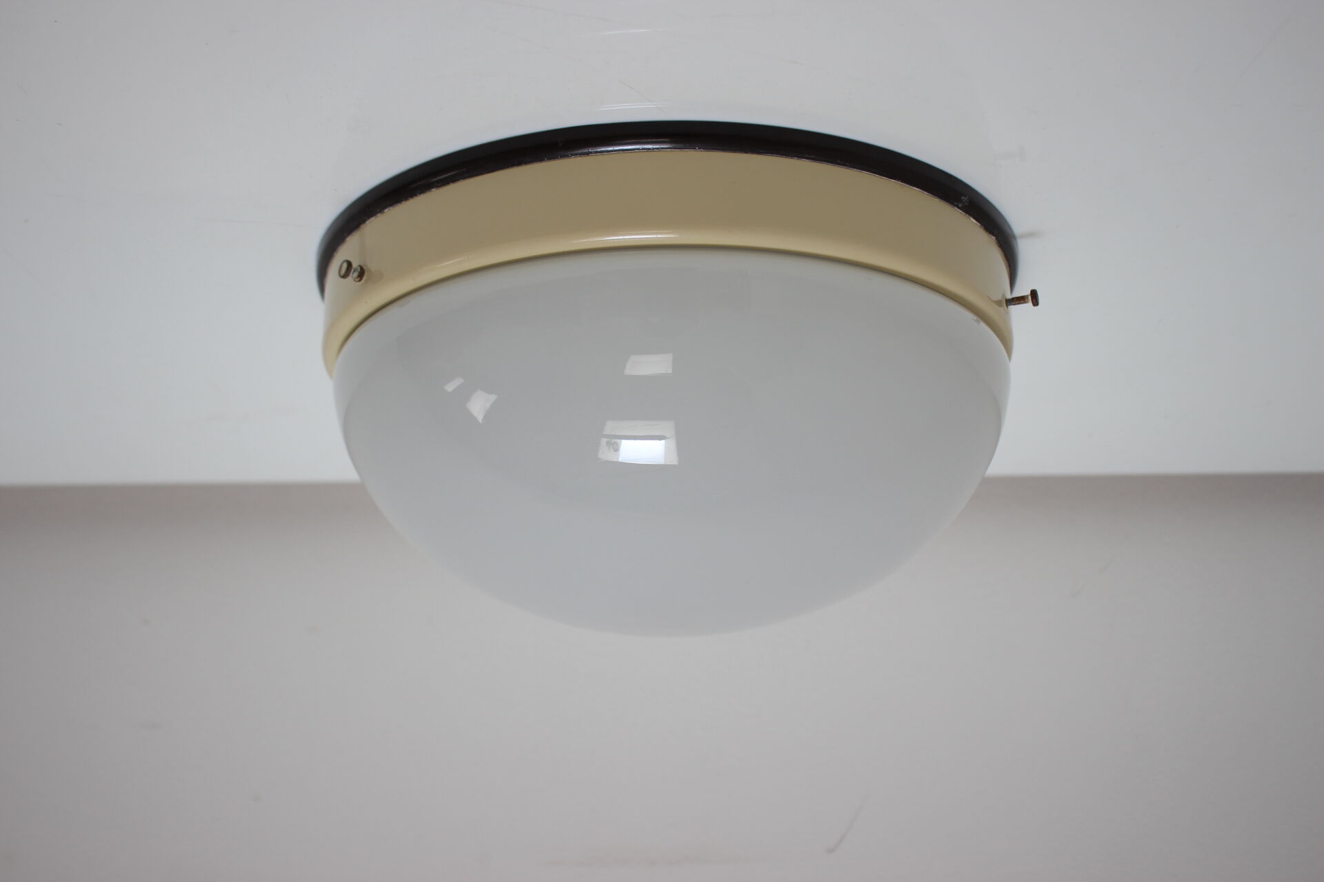 Midcentury glass ceiling lamp