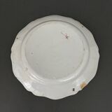 Large Rouen dish, 19th century, floral decoration