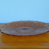Plat creux en verre rose