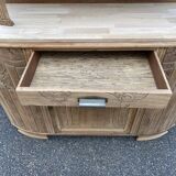 Parisian art deco sideboard in solid raw oak