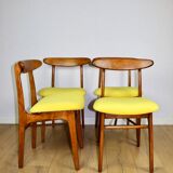 Hałas vintage chairs yellow vintage - set of 4 - great set