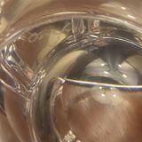 Vintage orrefors small crystal corona bowl , design by lars hellsten, sweden 1970s