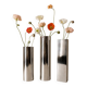Chrome metal vases from the 1970s