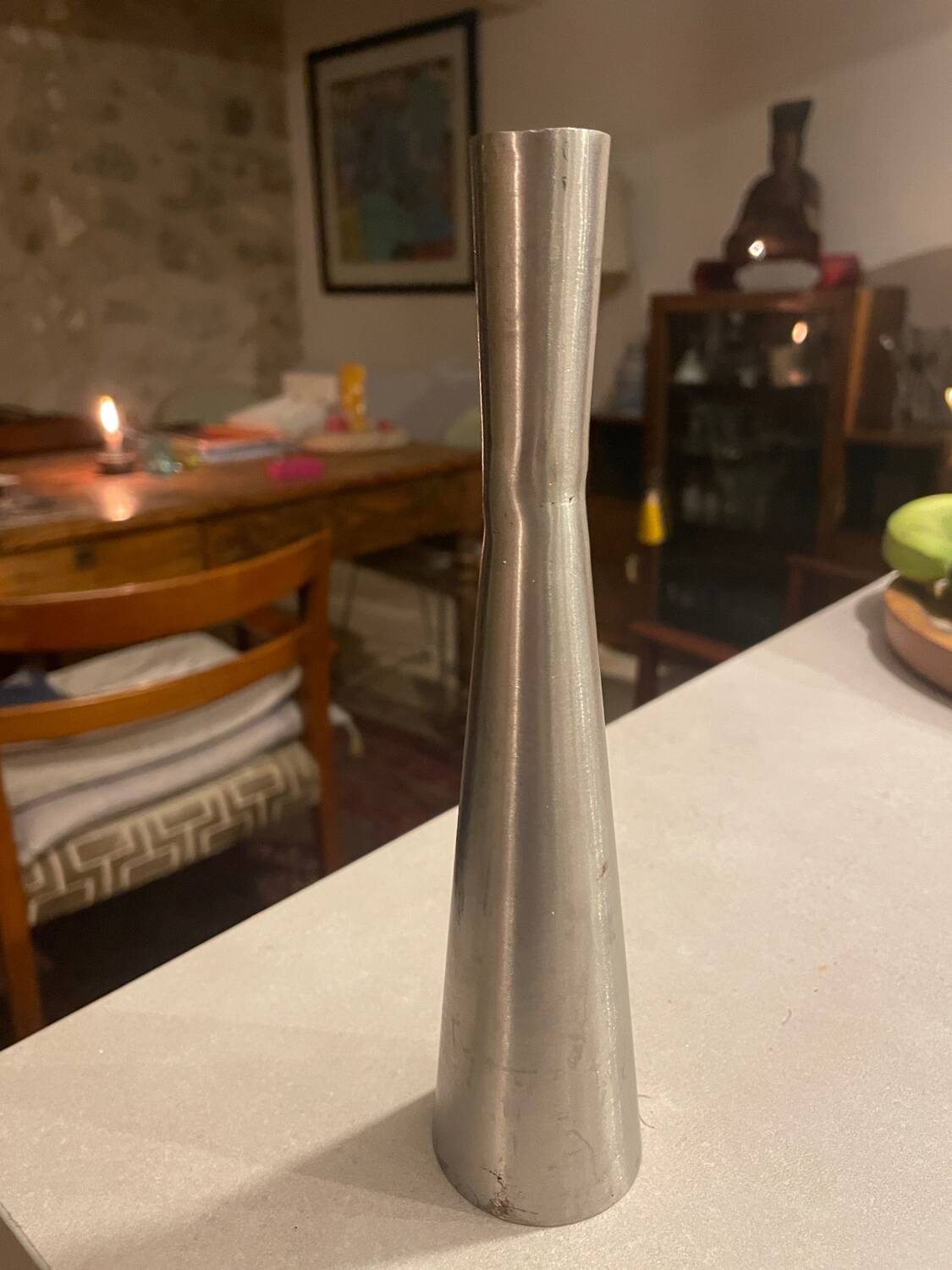 Stainless steel candle holder
