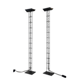 Pair of black Postmodern floor lamps by Arelux, 1980s